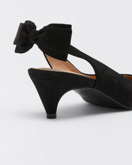 Extra Wide Width, Sling Back Bow Pump