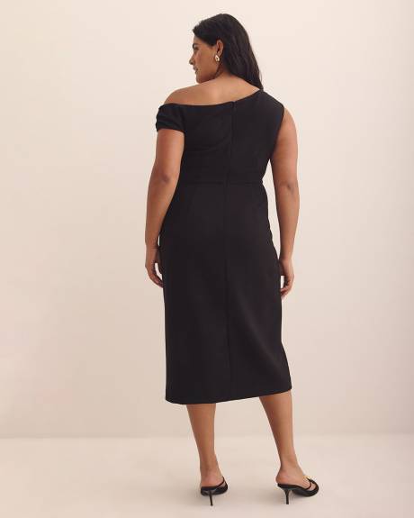 Robe midi à épaules dénudées, tissu responsable - Addition Elle