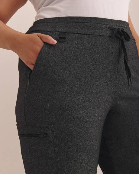 Petite, Cargo Heather Knit City Pant - Active Zone