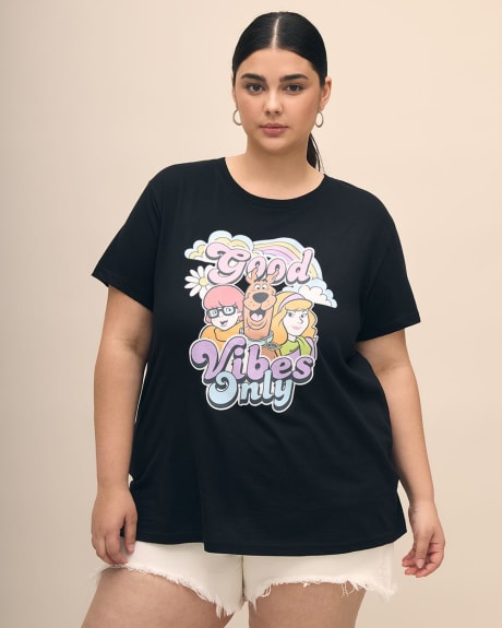 T-shirt License à col rond avec imprimé de Scoobydoo - Essentiels PENN.