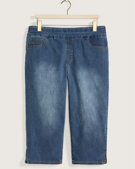 Capri en denim ingénieux, moyennement délavé - d/C Jeans