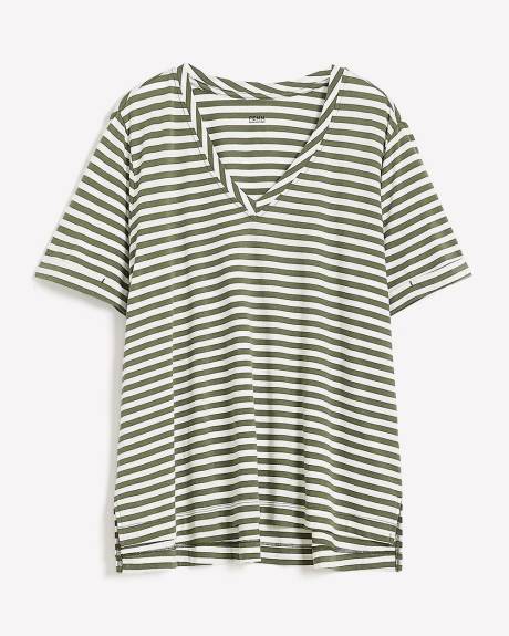 Responsible, Striped Boyfriend-Fit Tee - PENN. Essentials