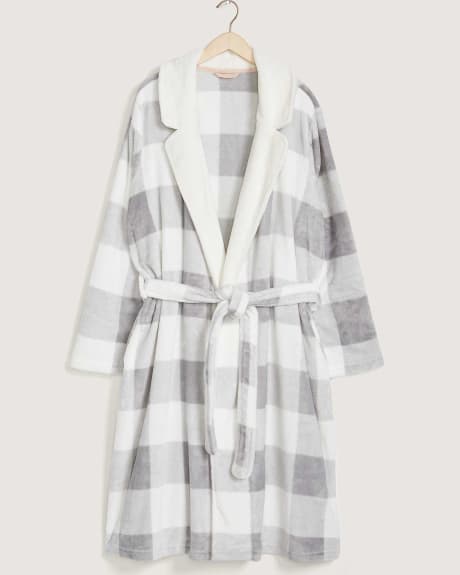 Robe de chambre pyjama avec col châle, emballée - tiVOGLIO