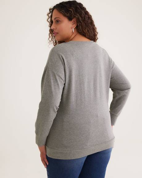Pull à col rond avec imprimé du Grinch