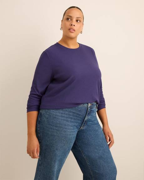 T-shirt côtelé, coupe boyfriend - Essentiels PENN.