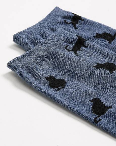 Chaussettes à motif de chats