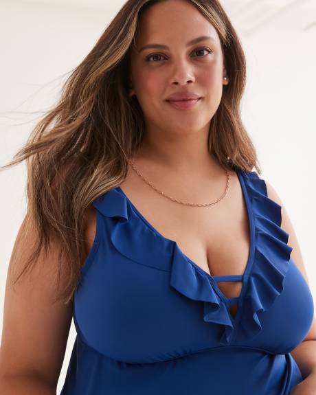 Ruffled Tankini Top