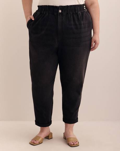 Responsible, Paperbag Tapered-Leg Denim Pants with Rolled Cuffs - d/C JEANS