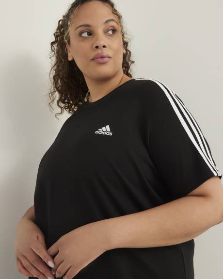 Black Cotton Boyfriend T-Shirt Dress - adidas