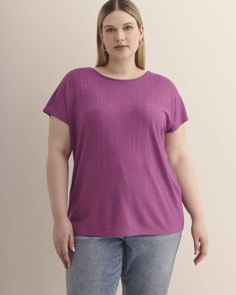 Extended-Sleeve Top with Crisscross Back