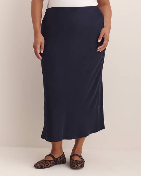 Satin Column Maxi Skirt