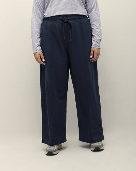 French Terry Wide-Leg High-Waisted Pant - Active Zone