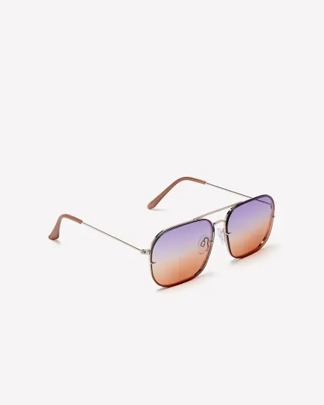 Coloured Lense Square Sunglasses