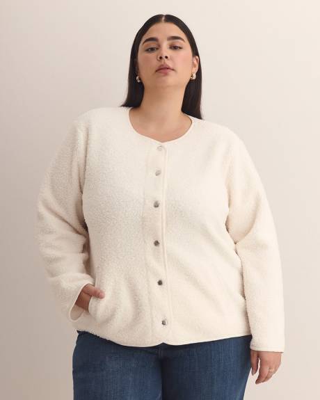 Sherpa Cardigan with Snaps