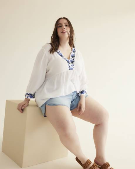 White Crochet Blouse