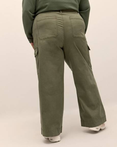 Cotton Wide-Leg Cargo Pant