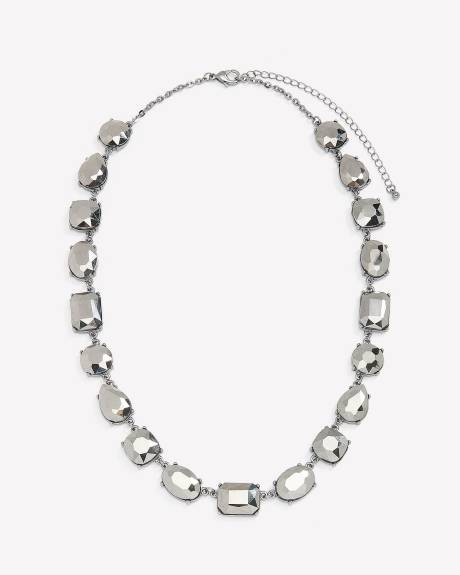 Black Chunky Stone Necklace
