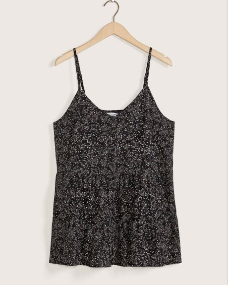 Printed Tiered Tank Top