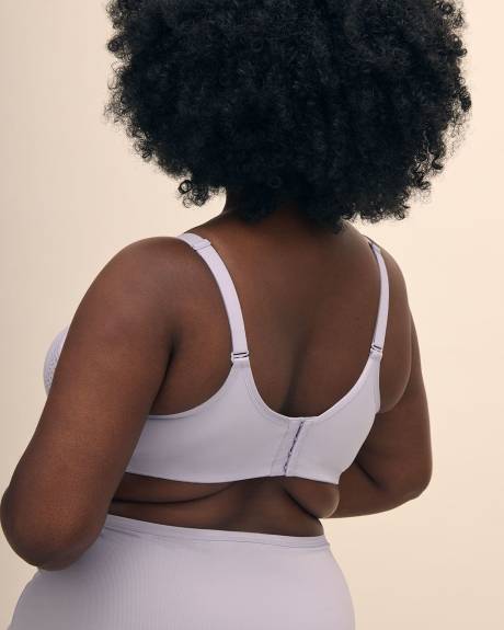 Blue Wireless Plunge Bra With Lace - Déesse Collection