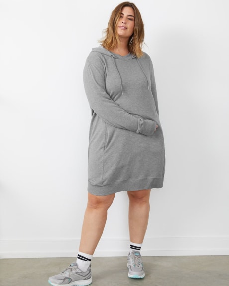 Heather Hooded Long-Sleeve Dress - ActiveZone