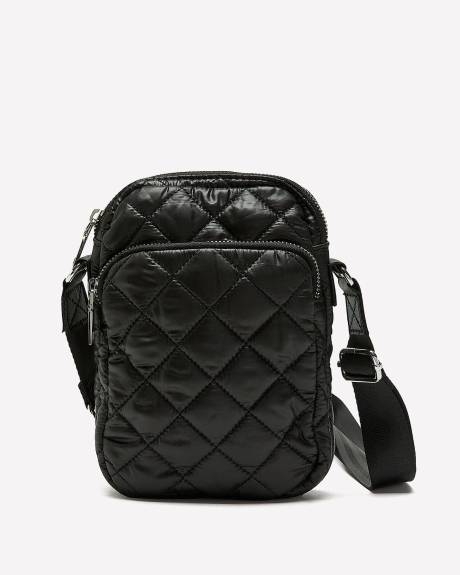 Black Quilted Mini Crossbody Bag - Active Zone
