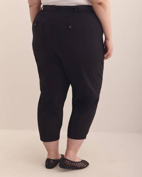 Pantalon écourté en coton à jambe ballon