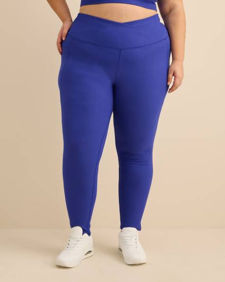 Legging en tricot c&ocirc;tel&eacute; avec taille crois&eacute;e - Active Zone