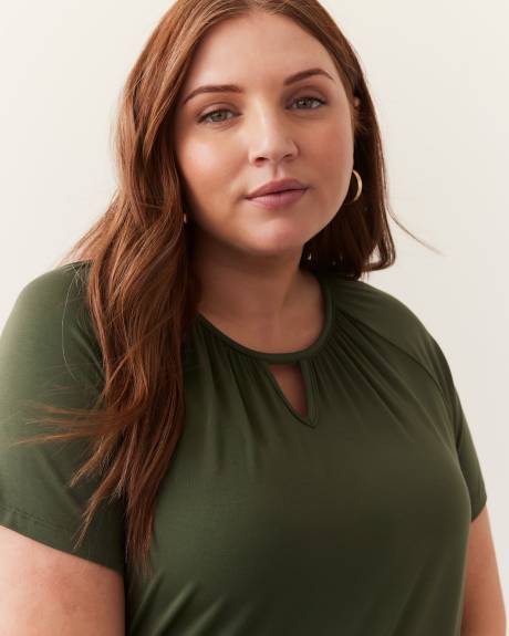 Responsible, Printed Short-Sleeve Knit Tunic