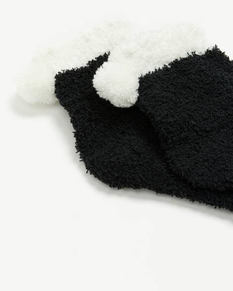 Soft Fleece Socks with Pompoms - ti Voglio