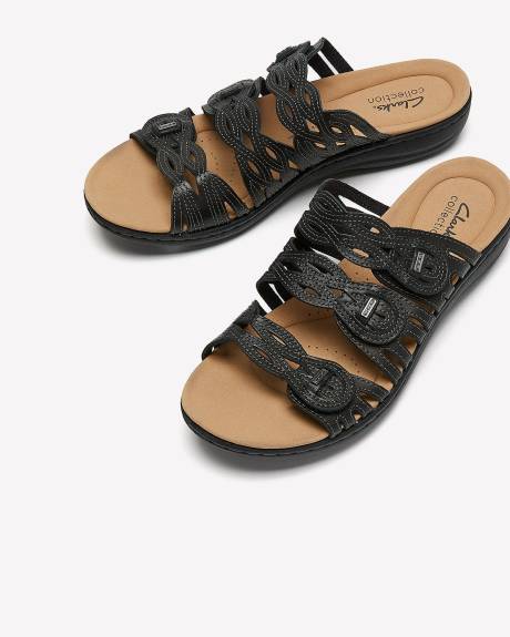 Wide Width, Leather Flat Sandal - Clarks