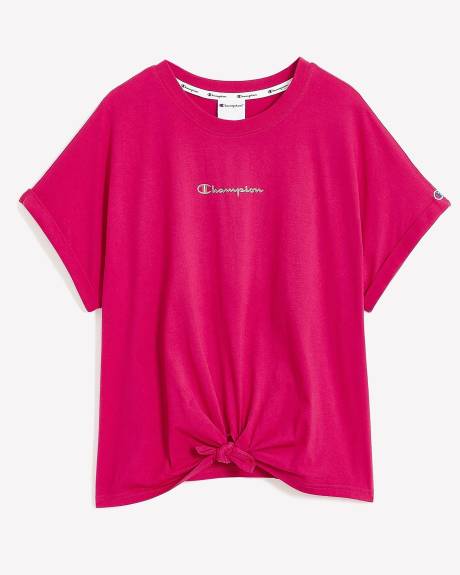 Tie-Front Script T-Shirt - Champion