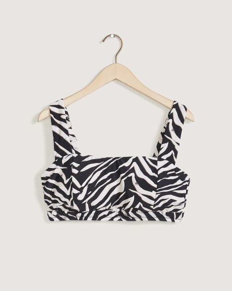 Zebra-Print Jamaica Bra Bikini Top - Raisins Curve