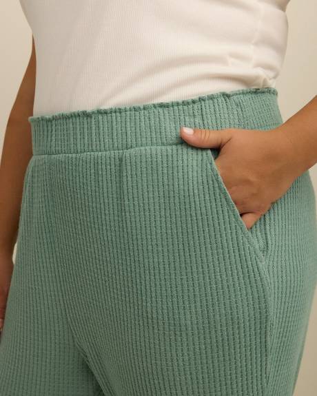 Pantalon de jogging en tricot gaufré brossé - ti Voglio Pantalon de jogging en tricot gaufré brossé - ti Voglio