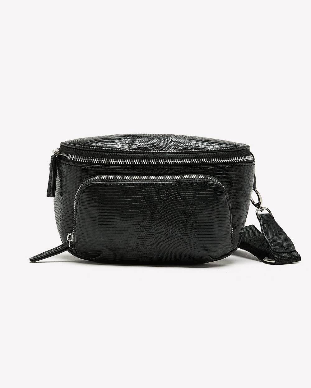 Sac banane noir a texture de serpent Penningtons