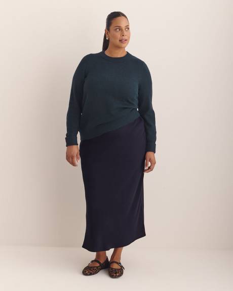 Satin Column Maxi Skirt