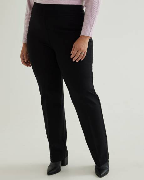 Black Essential Ponte de Roma Sculpting Straight-Leg Pant