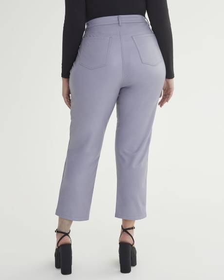 High-Waisted Straight-Leg Faux Leather Pant - Addition Elle