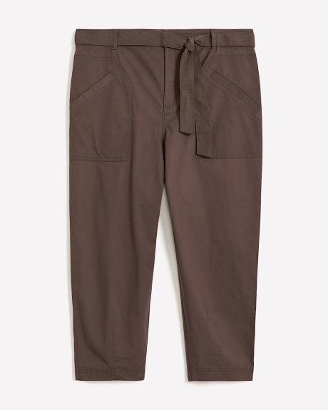 Pantalon écourté en coton à jambe ballon