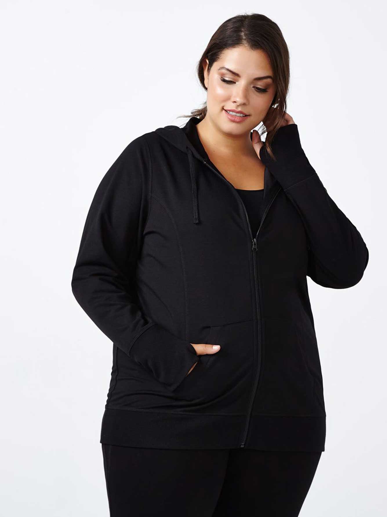 Essentials PlusSize Zip Up Hoodie Penningtons