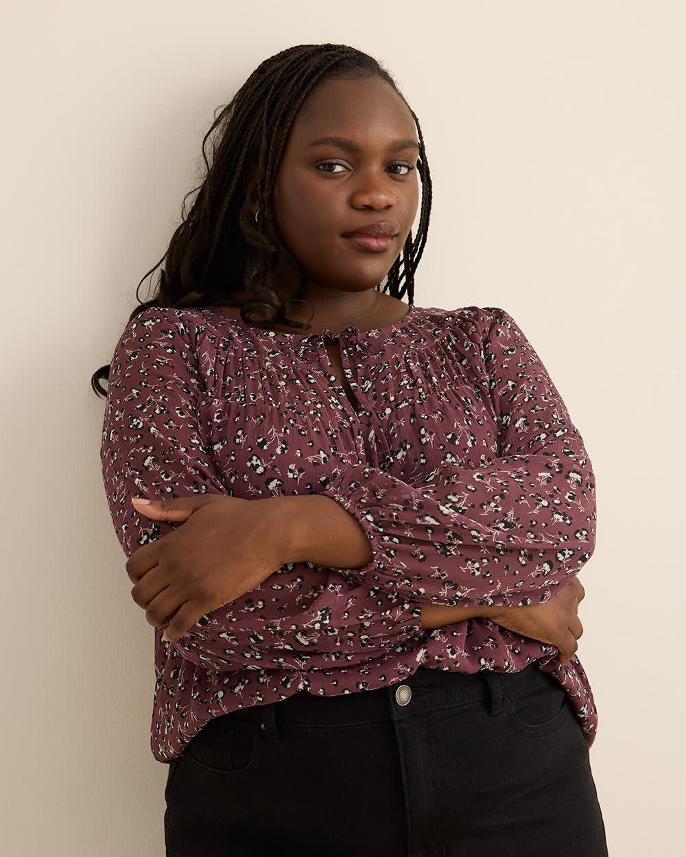 Shirred Swing Blouse Shirred Swing Blouse