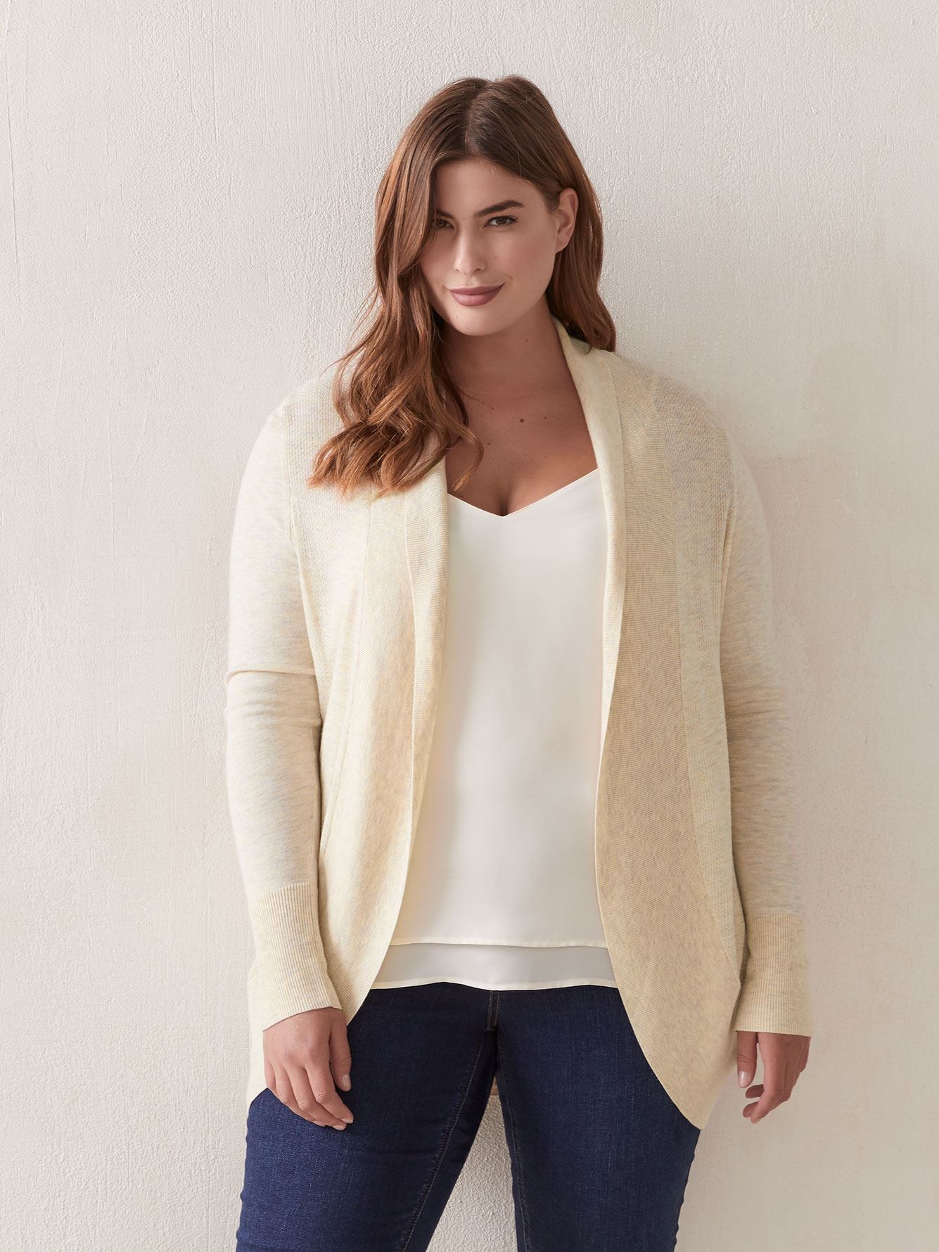 Long Sleeve Cardigan with Shawl Collar Addition Elle Penningtons