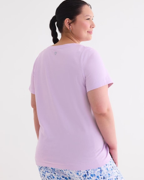 Cotton T-Shirt with Shirring Detail - Active Zone