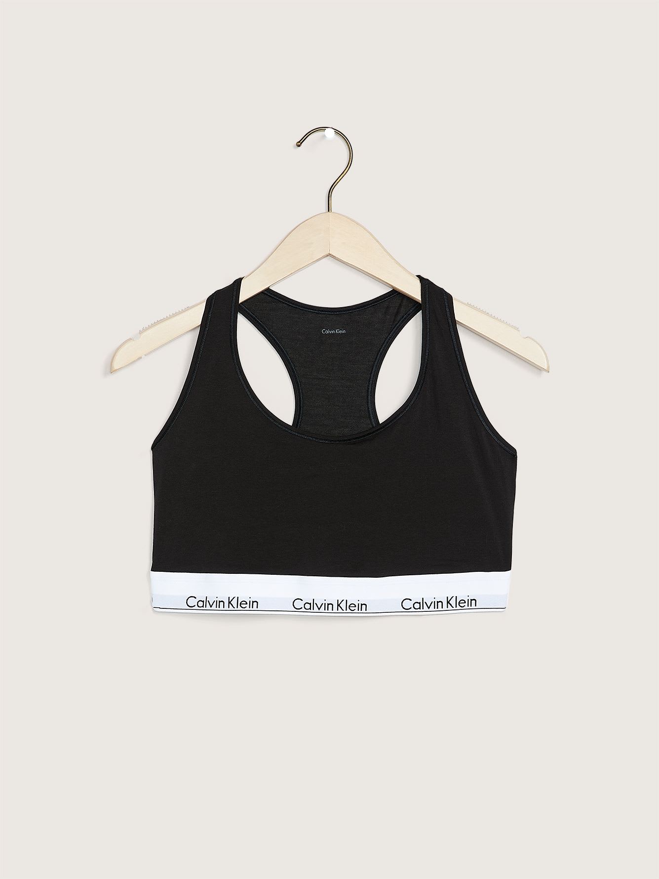 CALVIN KLEIN CK One Cotton Unlined Bralette QF5727 Cut out Print Size Small