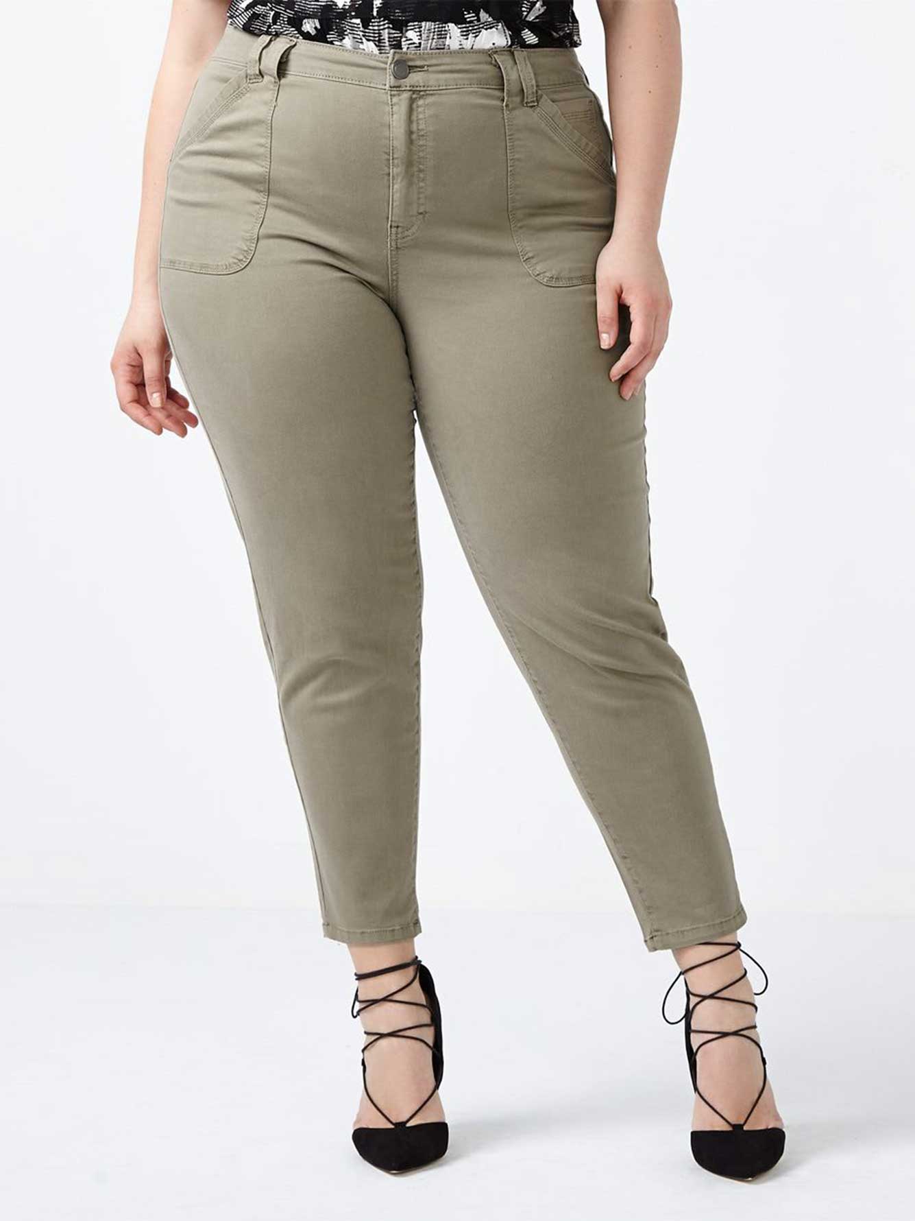 Slightly Curvy Fit Slim Chino Ankle Pant | Penningtons