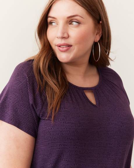 Responsible, Printed Short-Sleeve Knit Tunic