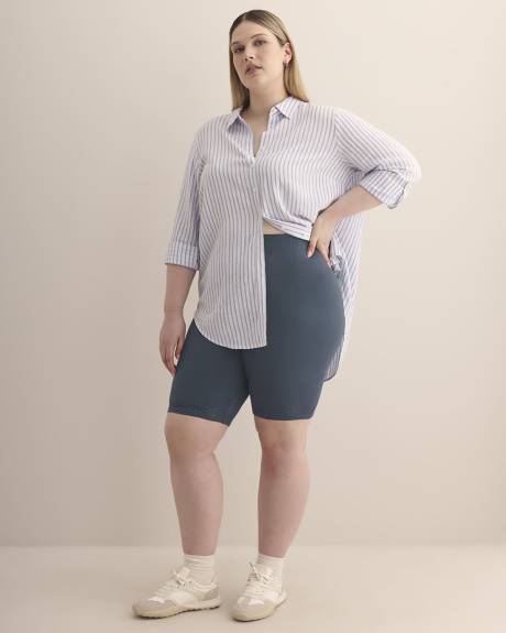 Bike Short Legging with Embroidered Hem - PENN. Essentials