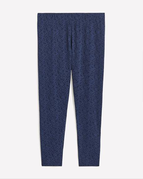 Legging tendance au fini texturé fleuri