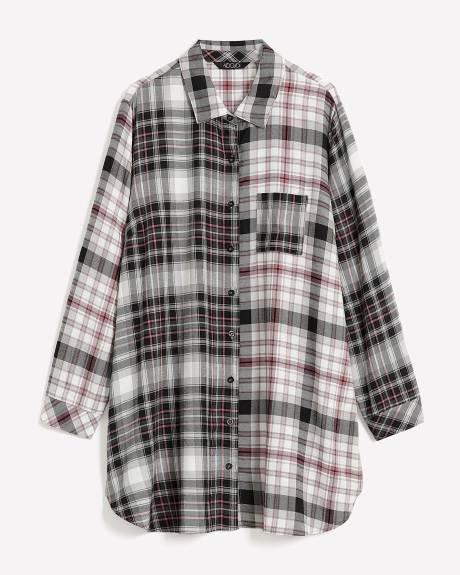 Long Plaid Pyjama Shirt - ti Voglio
