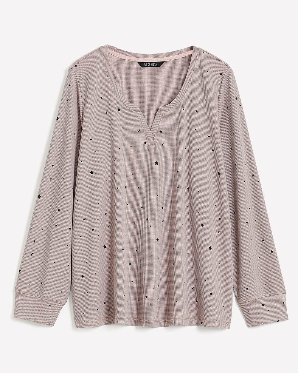 Moon & Star Thermal Knit Pyjama Top - ti Voglio