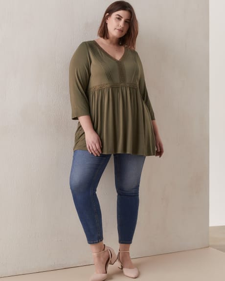 Solid Babydoll Tunic Top - In Every Story